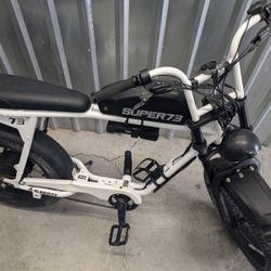 Super 73 S2 Electric Bike White/black 