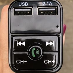 Wireless Bluetooth Car Kit Handsfree Talk MP3 player fm transmitter dual car charger 