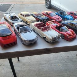 Burago, Hotwheels, & Maisto 1/18 Model Car Bundle 