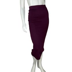 Divided H&M | Women’s Cotton Maroon Maxi Pencil Body-con Stretchy Skirt Size M