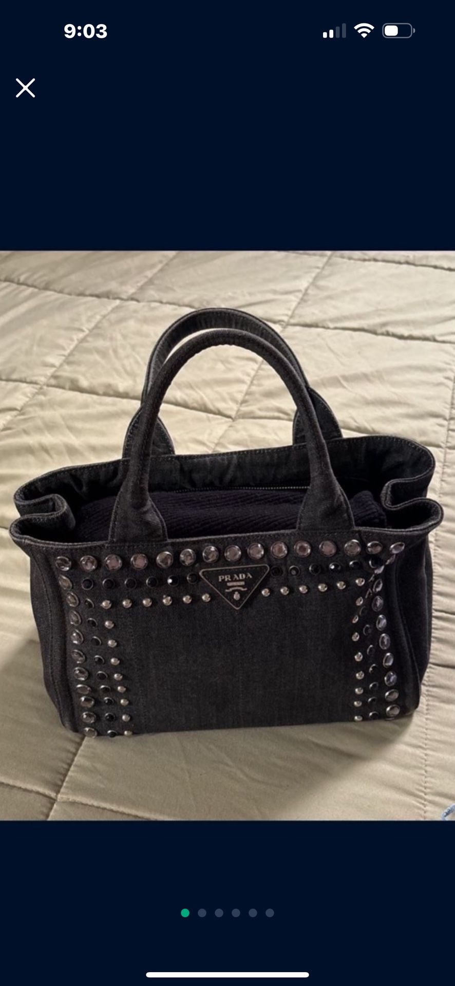 Prada Denim Tote /Purse/Bag