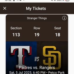 Two SD Padres Vs Texas Rangers July 5th