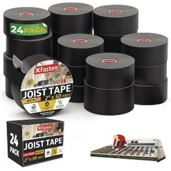 New Butyl Joist Tape for Decking, 2 Inch x 50 Feet (24-Pack), Professional Butyl Deck Joist Tape 2 Inch Waterproof Roof Sealant Flashing Tape