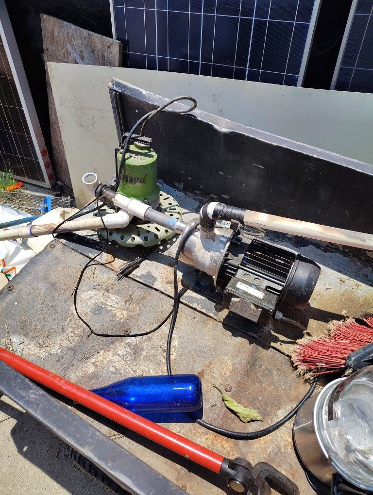 Jet Pump And Sump Pump For Moving Water