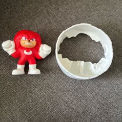 2024 McDonalds Sonic the Hedgehog 3 #7 Knuckles White Roller Toy