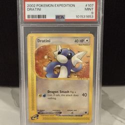 2002 Pokemon Expedition Dratini #107 PSA 9 