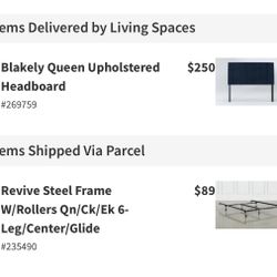 Queen Bed Frame & Headboard  $70