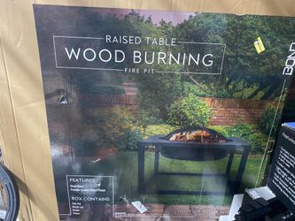 Raised Table Wood Burning Fire Pit