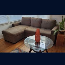 Light Brown Modern Two Piece Sectional Sofa