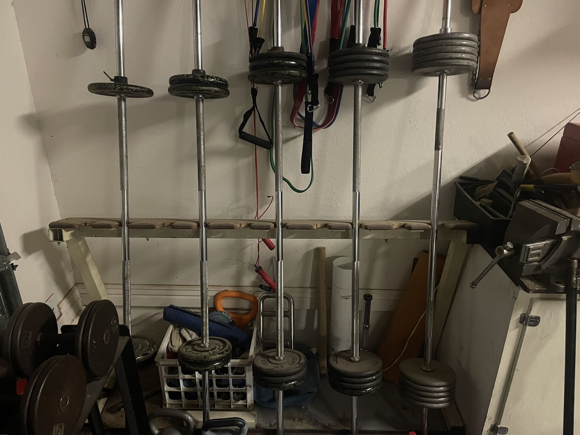 Rack Of Barbells - 60, 80, 100, 120 Lbs