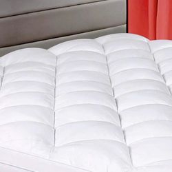 Queen Size Mattress Topper Extra Thick Bed Topper Pillow Top Cooling Mattress Pad Cover (8-21" Deep Pocket Soft Down Alternative Fill)