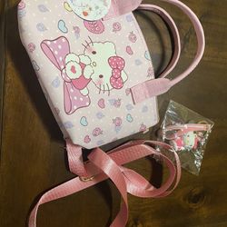 Hello Kitty Purse/bag With Keychain