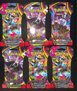 Pokemon Mega Evolution Pitch Black Sleeved Booster Packs x6