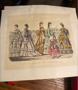 Fashion designer lithographs great for framed display
