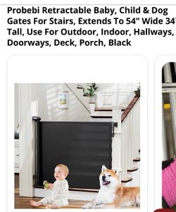 Retractable baby gates