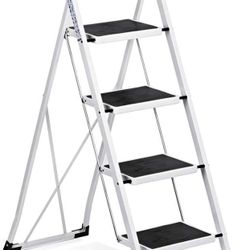Delxo Step Stool Folding Step Ladder 4 Step Stairs Heavy Duty 