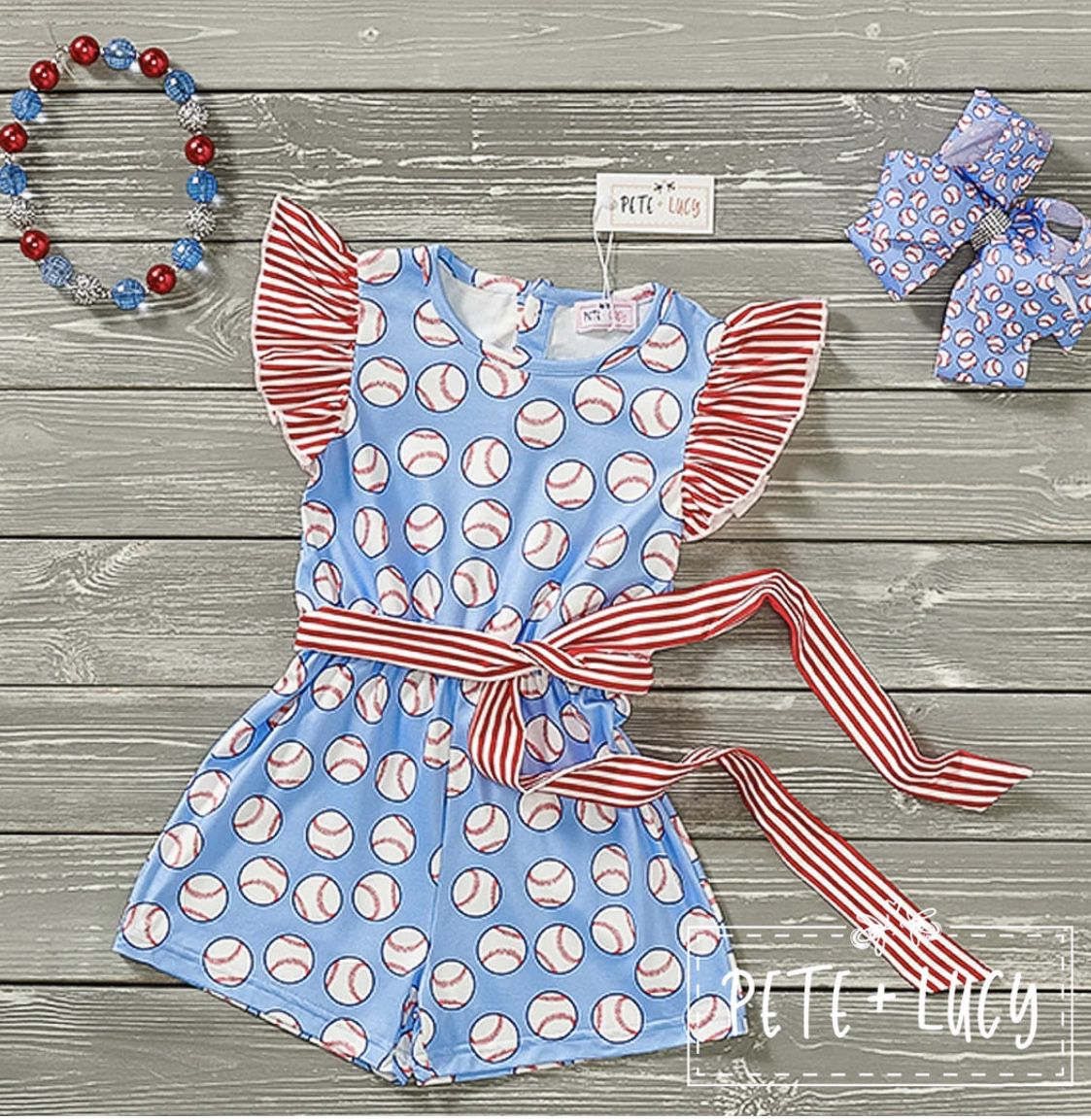 Batter, Batter, Swing! Girl Jumpsuit   Accessories not included!
