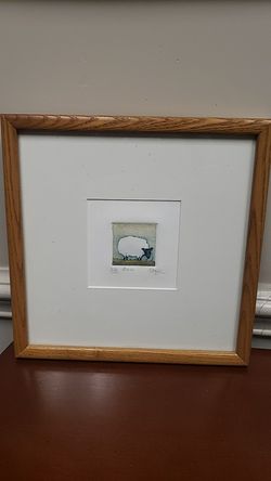 Art etching Flo Kemp Sherp grazing "Baa" 500/100