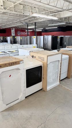 LG White Front-Load Dryer and washer set