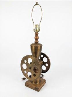 Antique coffee grinder tin table lamp