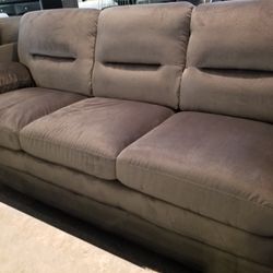 Brand New Dark Gray Soft Linen Sofa