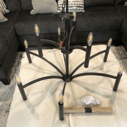 Draper Collection 9-Light Antique Bronze Chandelier