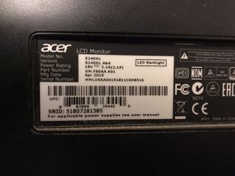 acer s24hl 70$ OBO