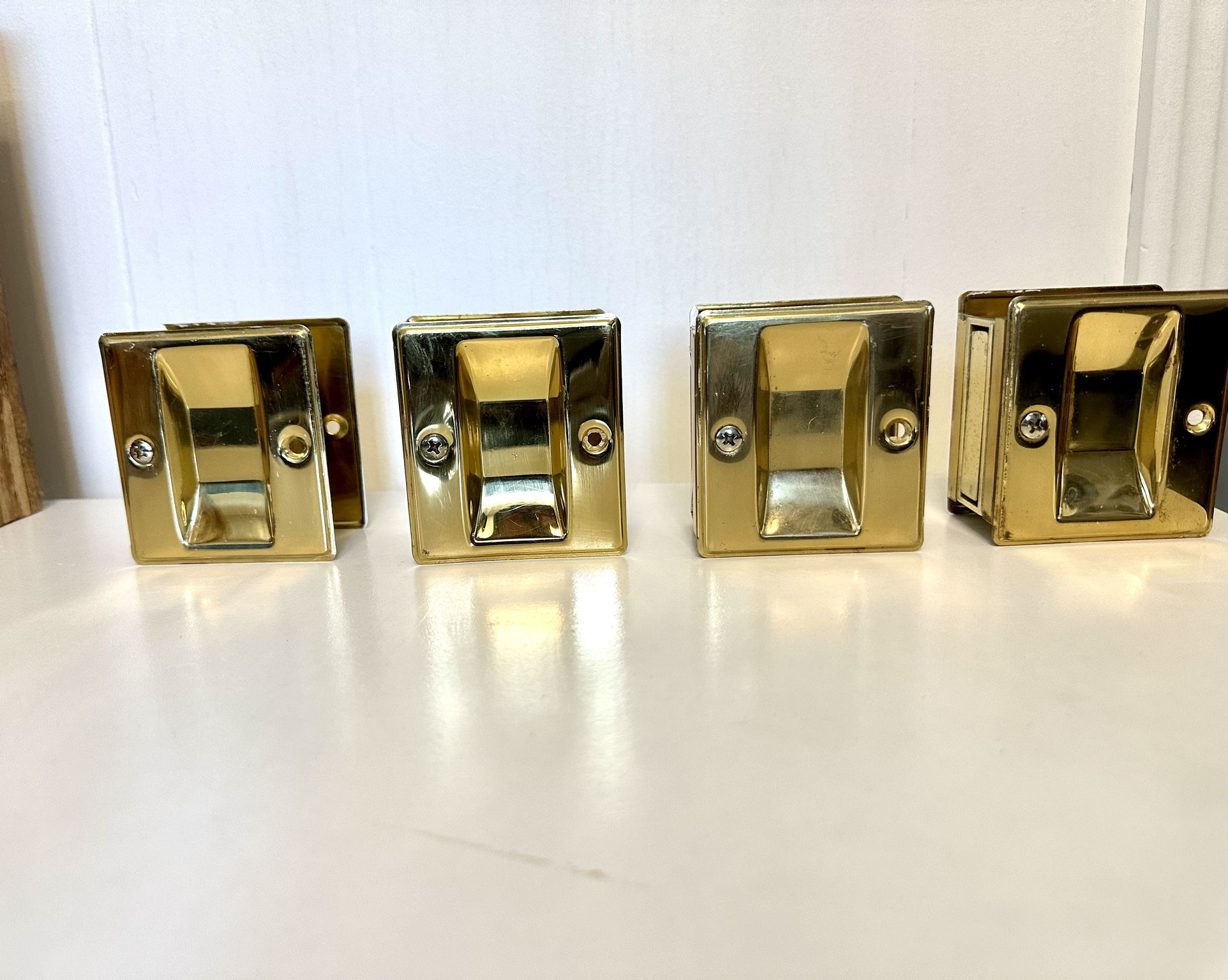 Brass Pocket Door Pulls ( Sets of 4) Used
