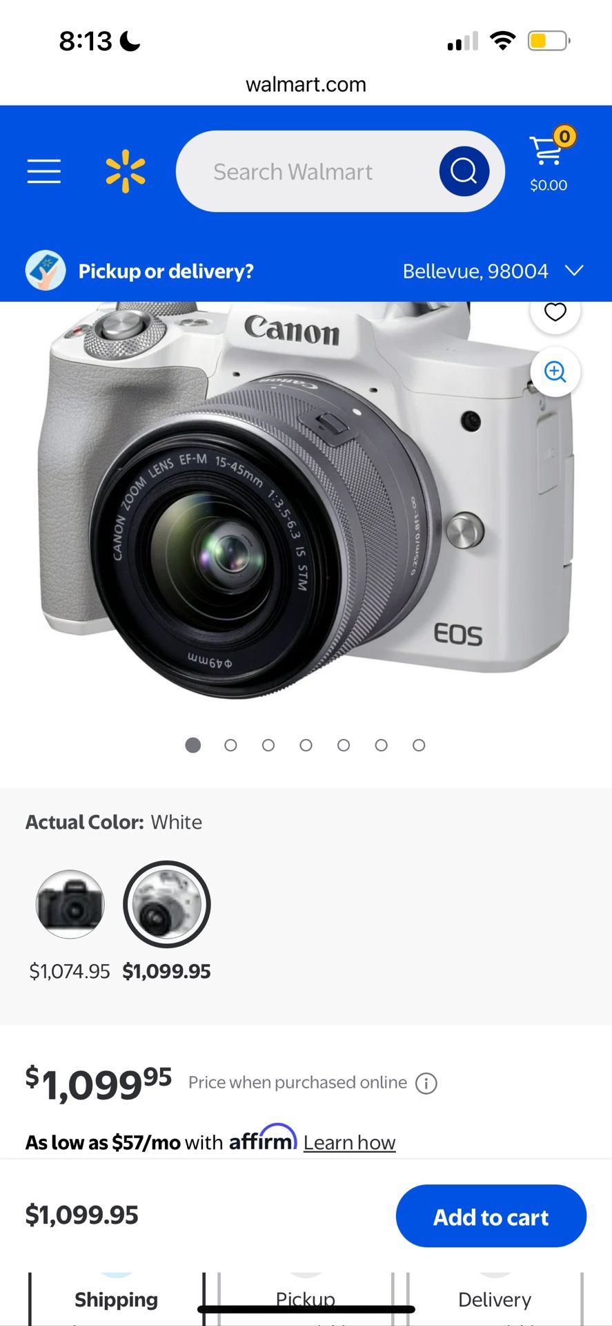 Canon M50 Mark II with the original 15–45mm kit lens