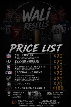 Selling Jerseys, Colognes, Signed memorabilia!