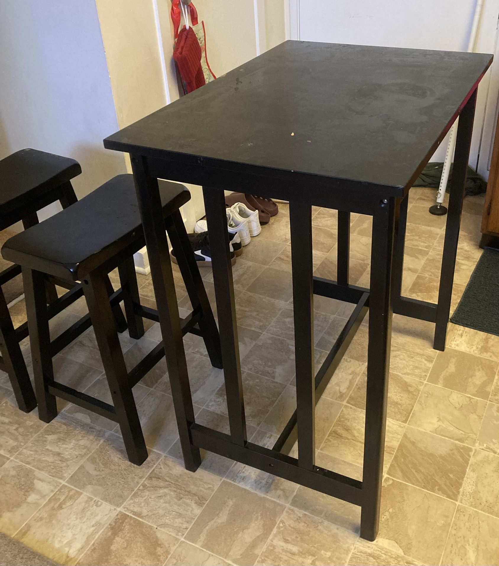 Table and Two Stools