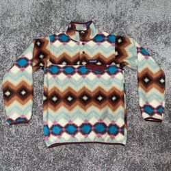 Patagonia Synchilla Sweater Snap T Fleece Timber Twist Aztec Pullover Size XXS