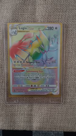 Rainbow Rare Lugia Vstar Silver Tempest 202