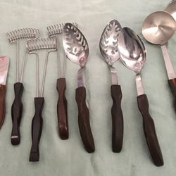 CUTCO UTENSILS $25. EACH/ RETAIL FOR $60 EACH BROWN HANDLES