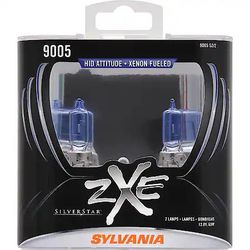 Sylvania 9005 SilverStar zXe: Halogen Headlight Bulb, White Light, 2 Pack HB3