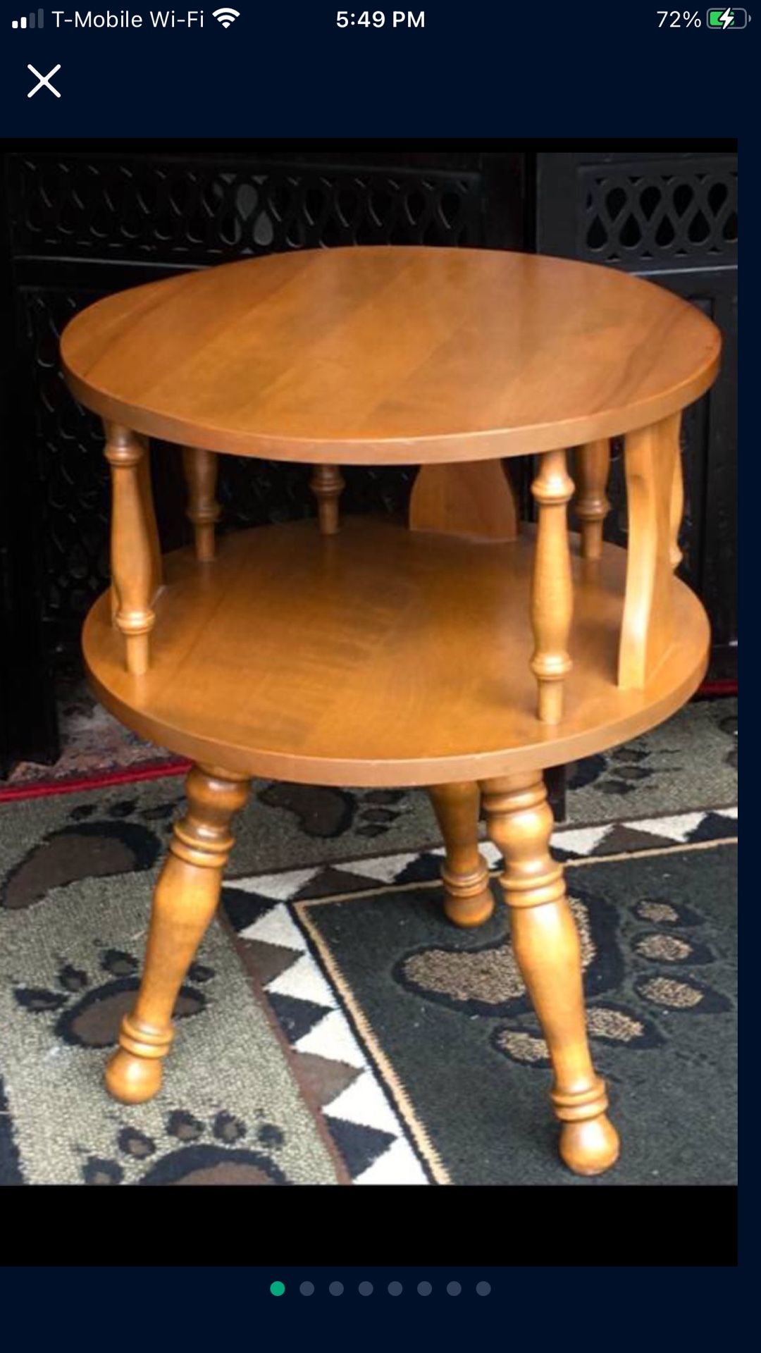 Colonial Maple 2-Tier Accent Table by George Bent - 24H x 19 Diameter (it's brown and not yellow like it turned out in some of the pics )