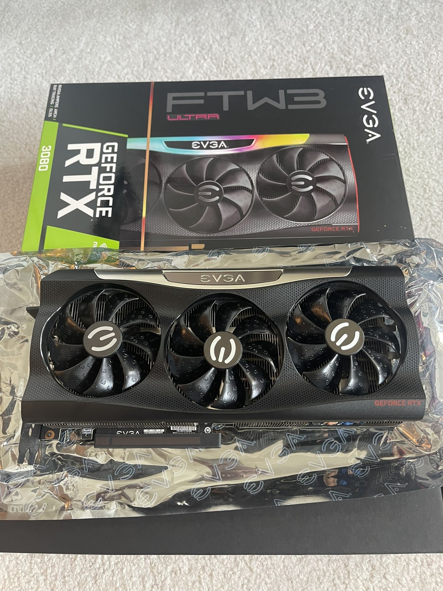 EVGA NVIDIA GEFORCE RTX 3080 FTE3 ULTRA Gpu Gaming PC Parts For Sale 
