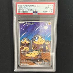 PSA 10 Gem Mint Helioptile 143/132 Illustration Rare Mega Evolution 2025 Pokemon