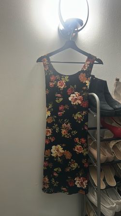 Black Floral Sleeveless Mini Dress 🌺🌸🌷🌻