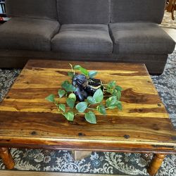 Chocolate brown Sofa & Coffee table
