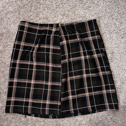 NWT Brown Plaid Skirt