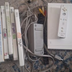 Wii Console With Games / Guitar