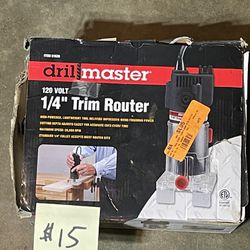Drill For Master 1/4” Trim Router