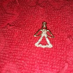 Women's 10K Gold Real Diamonds Angel Pendant 