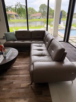 Incanto Leather Sectional Couch