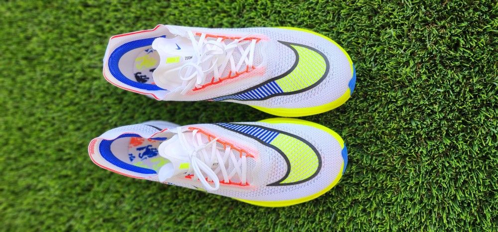Nike ZoomX Streakfly PremiumWhite Volt Racer Blue Size 11
