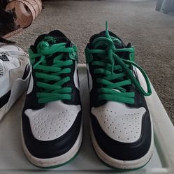 Black and Green Nike SBs (Size 9)