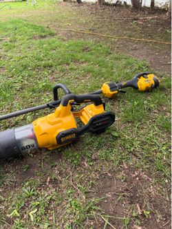 60v dewalt weed wacker and leaf blower