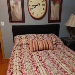 Full Size Bed Mattress Box Springs Headboard & Topper