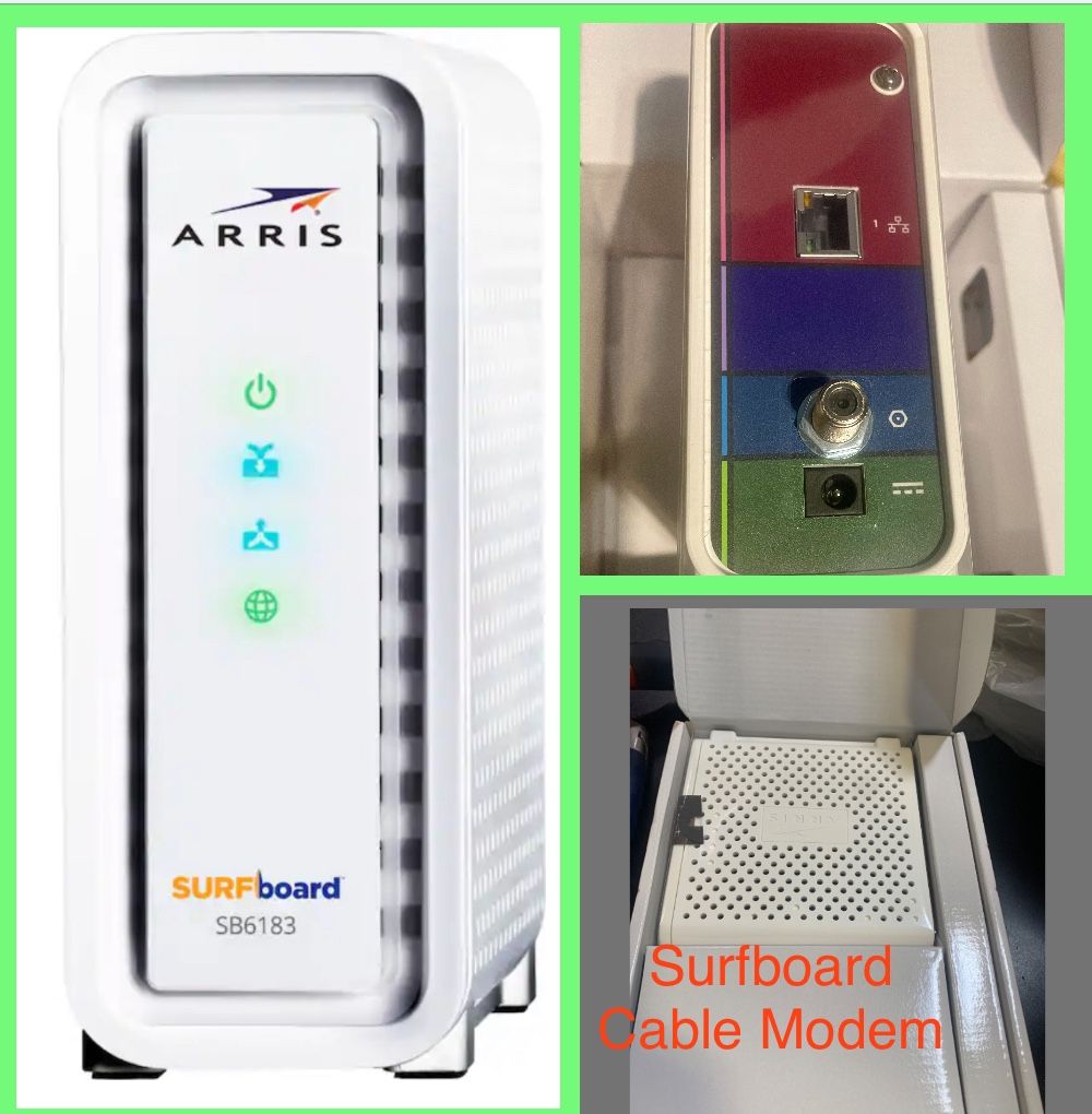 BRAND NEW!⭐️ ARRIS (SB6183) -Cable Modem - Fast DOCSIS 3.0 16x4 Gigabit Cable Modem, For Comcast Xfinity, Cox, Spectrum And More, 1 Gbps Port, 400 Mbp